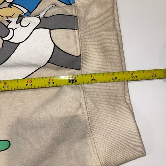 looney tunes graphic sweatshirt ivory Sz XXL - Picture 8 of 14